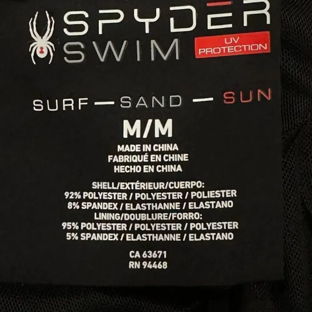 SPYDER Men’s Black/Grey Holographic Camo Swim Trunks
